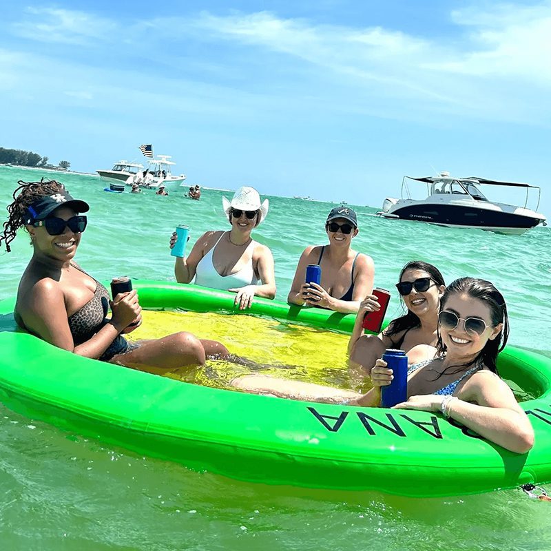Friends enjoying a sunny beach day