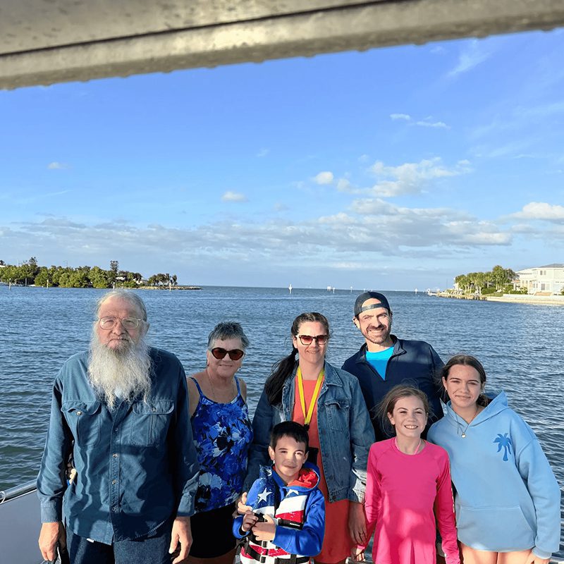 Family enjoying a sunny day