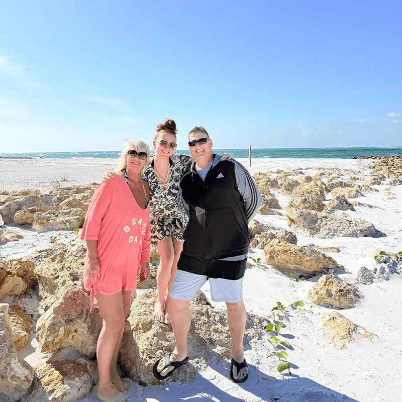 Friends enjoying a day by the ocean