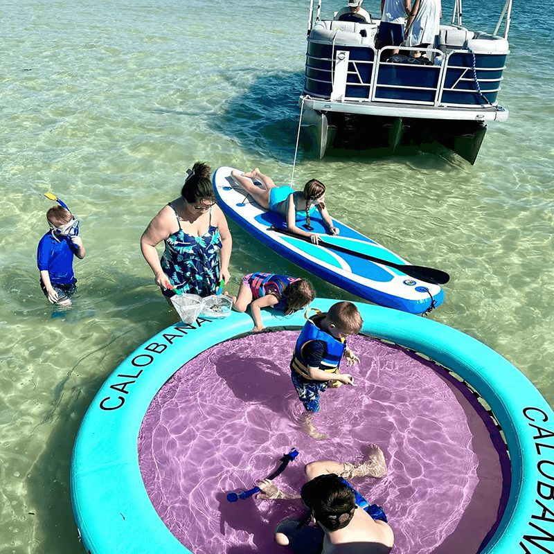 Family fun on a sunny beach day