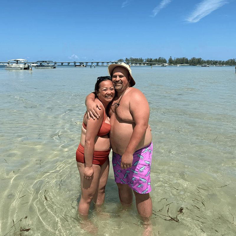 Couple enjoying the beach