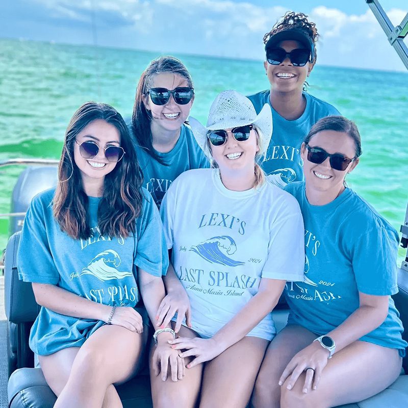 Women enjoying a day at sea