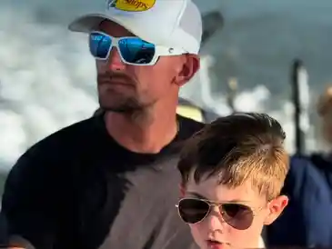 Father and son boating adventure