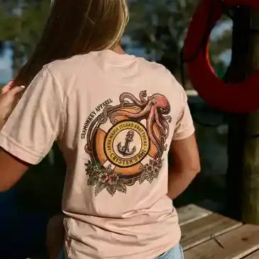 Woman in casual outfit beside lake